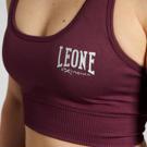 Leone logo Sports Bra -bordeux
